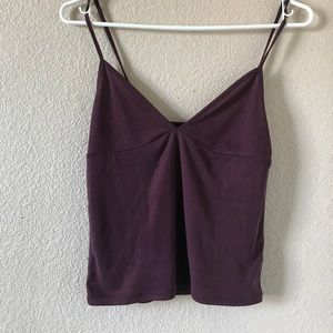 PURPLE LOW CAMI CROP TOP